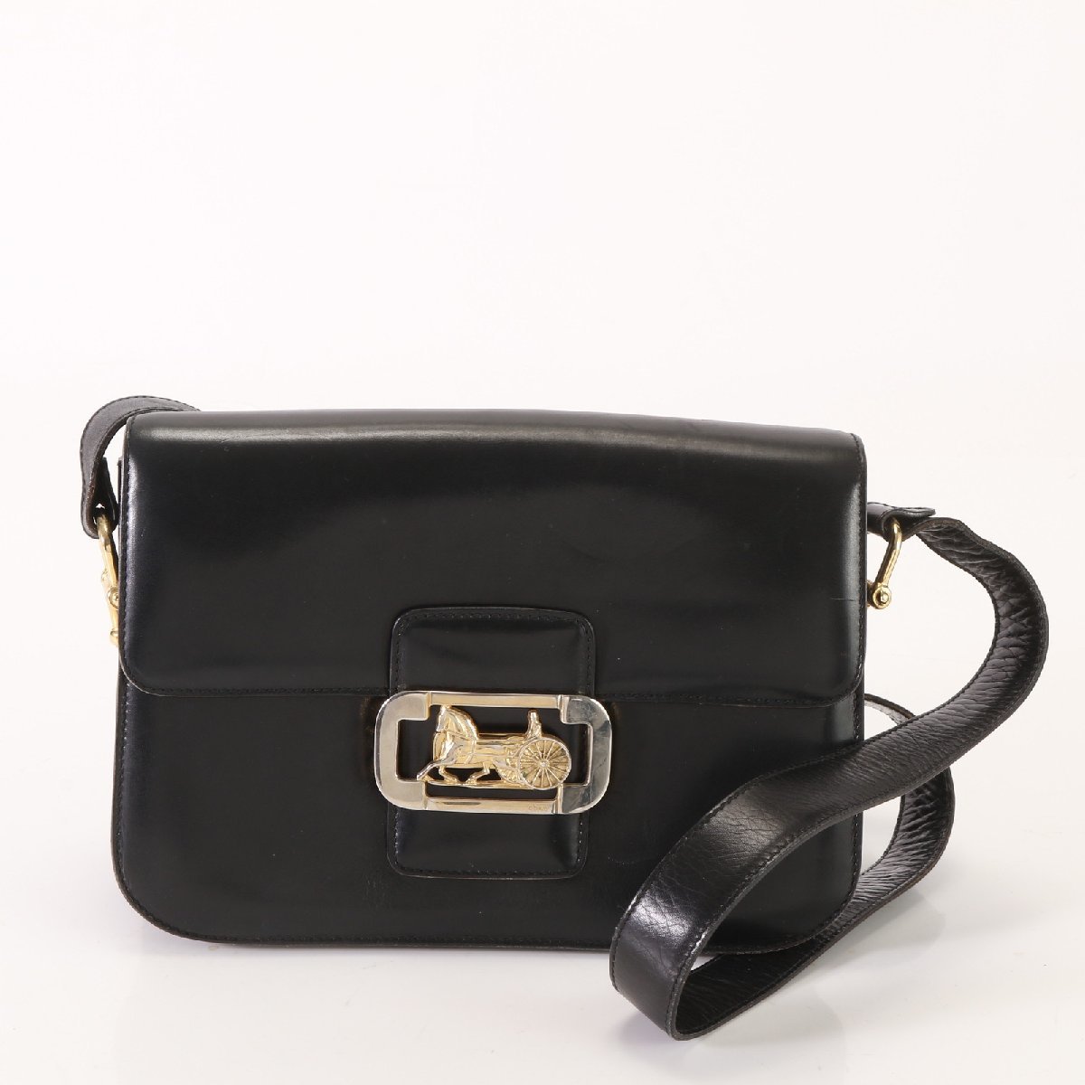 野花 卯月 【美品】OLD SELINE 2way 黒 保存袋付き A4収納可 肩掛け可