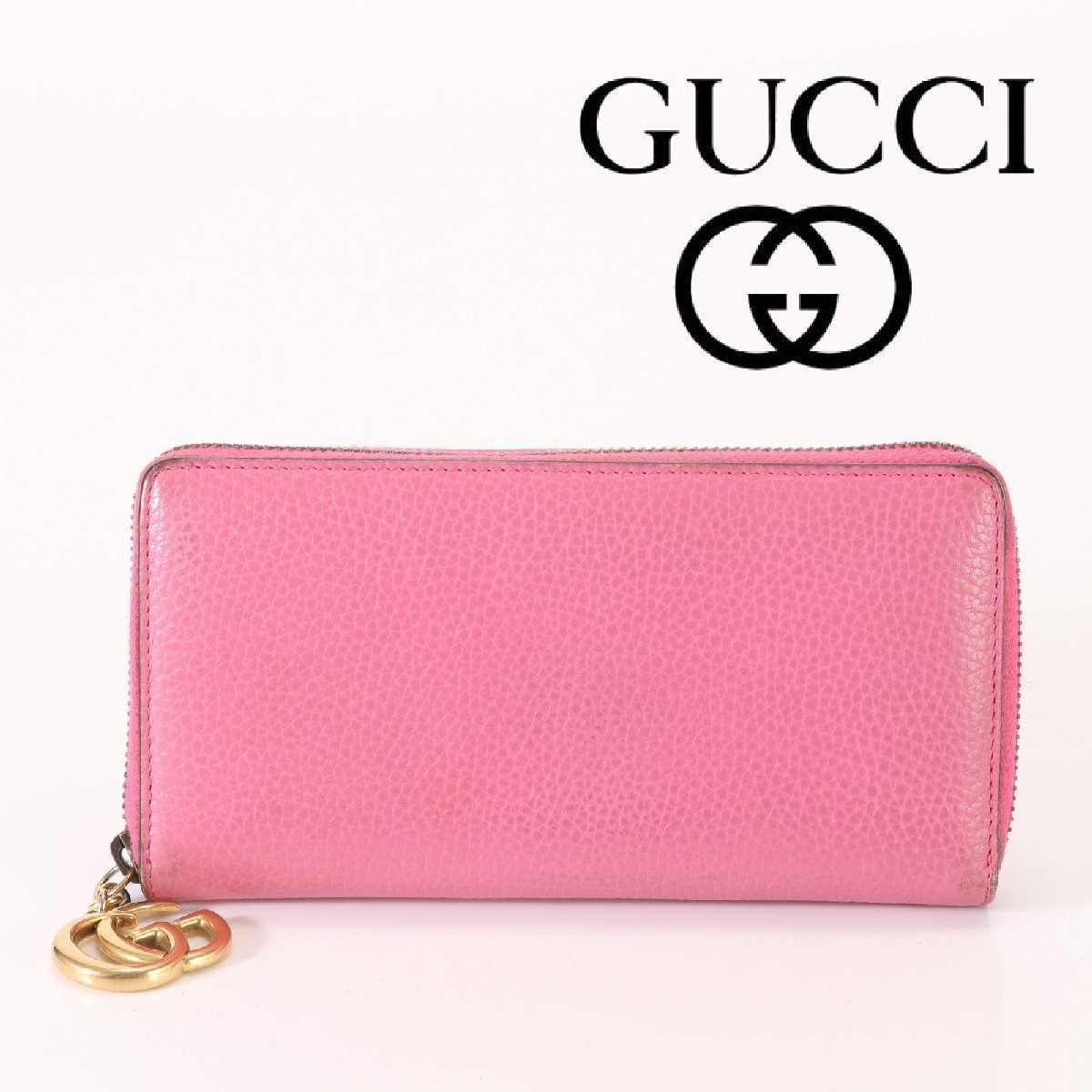 グッチ GUCCI 2つ折り財布 598587 - レザー ピンク 財布 ファッション ブランド別 服飾小物