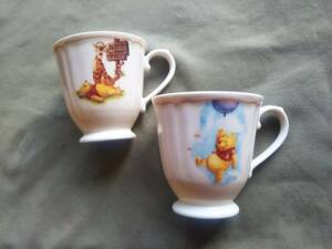 ２　Disney Enterpress Sango　サンゴー　Pooh　プーさん　マグカップ　コーヒーカップ　２set