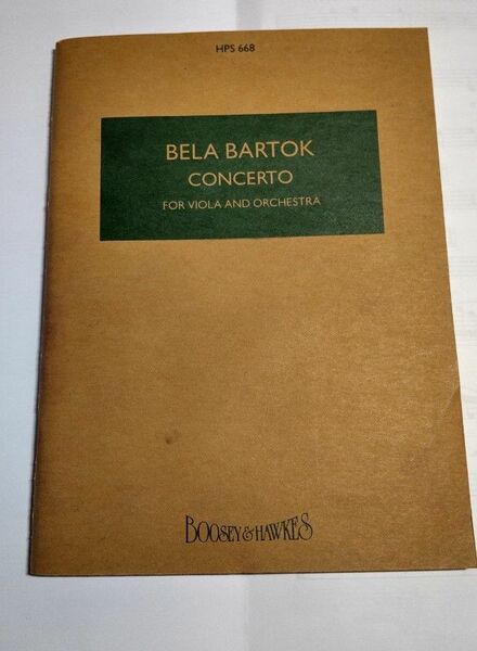 バルトーク　ビオラ協奏曲　スコア　　viola　オーケストラ　楽譜