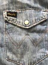 ＜ラングラー/WRANGLER＞1970年代 ヴィンテージ デニムウエスタンシャツ アメリカ製_画像3