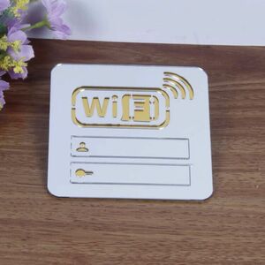 新品未使用Wi-Fi パスワード ステッカー ミラー シルバー