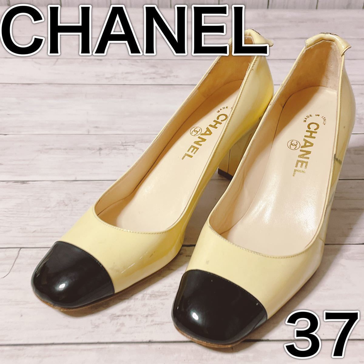 CHANEL シャネル ココマーク エナメルパンプス ヒールパンプス