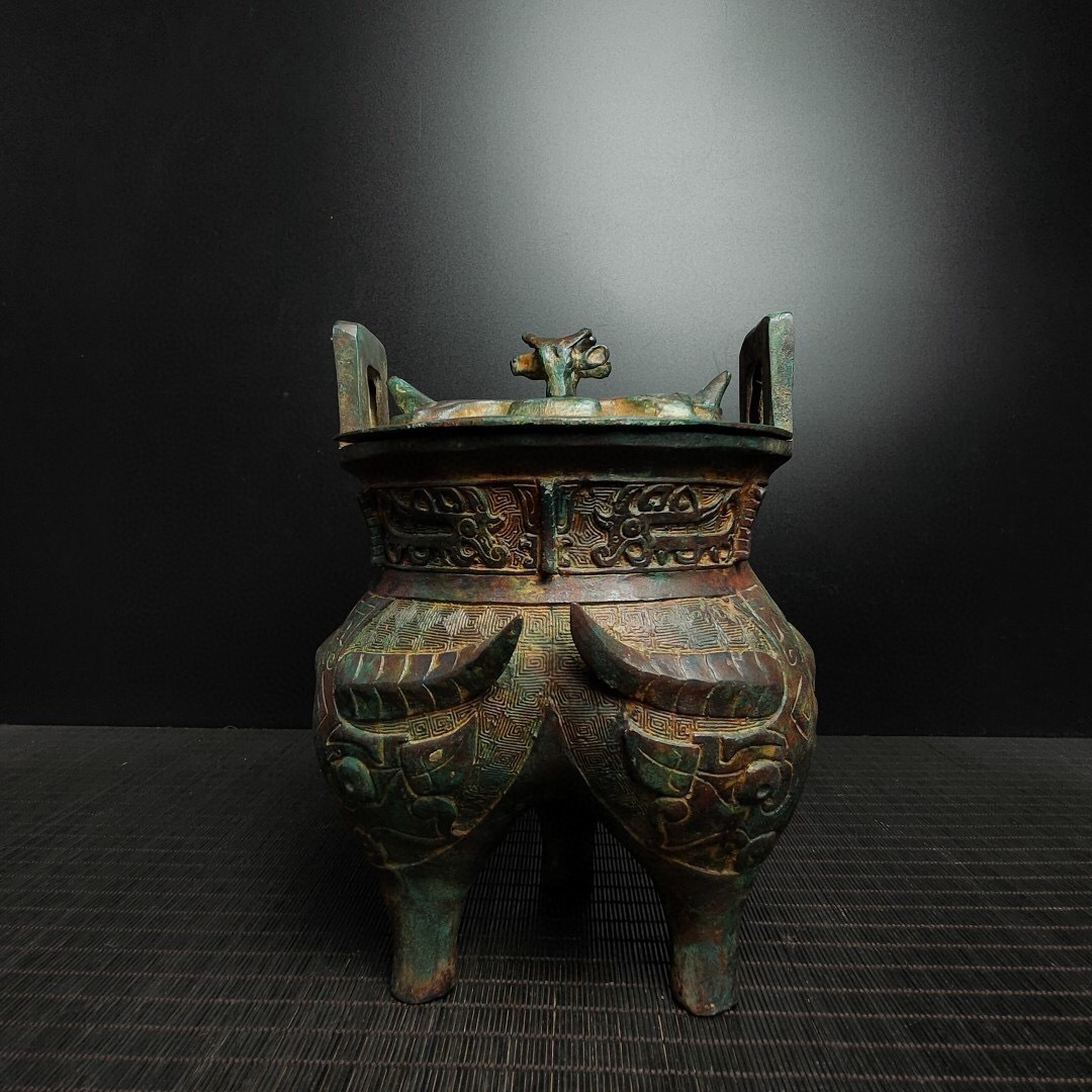古寶奇蔵】戦・青銅製・蓋鼎・希少珍品・賞物・中国古美術021468 ...