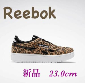 Reebok Club C Double Reebok Club si- double thickness bottom sneakers leopard print * Leopard 23.0cm new goods * box less . shipping 