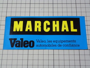 純正品 MARCHAL Valeo ステッカー 当時物 です(167×70mm) マーシャル ヴァレオ