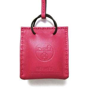  Hermes bag charm 079065CAsak Ora nju rose Mexico used grade :NS sun ya pawnshop 