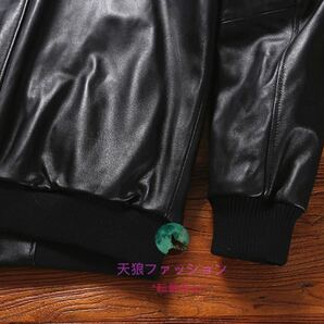 ●シングルライダース レザージャケット ライダース シープスキン 羊革 本革 革ジャン バイクレザー メンズファッション ラムレザー S～5XLの画像9