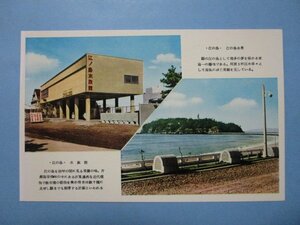 b871神奈川県江の島水族館と江の島全景絵葉書