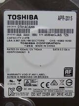 ▼△TOSHIBA DT01ACA200 2TB SATA600/7.2K/64M/ダメージ有り▼ジャンク▲ (IH938SJ)_画像3