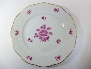 〆 ビンテージ ヘレンド 南京ブーケ プレート 〆 HEREND 皿 お皿 ピンク