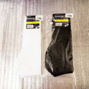  new goods stockings (2 pair ) white black 22-24cm