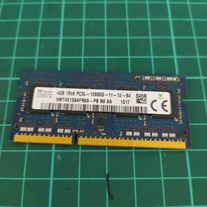 岐阜 即日発 送料180円～ ★ SKhynix ノートPC メモリ 4GB 1Rx8 PC3L-12800S-11-12-B4 HMT451S6AFR8A-PB N0 AA 4GB×1枚 ★確認済 MD399