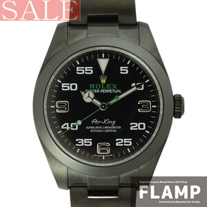 Rolex Rolex Air King 116900 Случайное число DLC Cotating Custom Men's Watch [Используется]