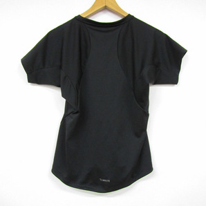 アディダス 半袖Tシャツ 胸ロゴ ラウンドネック トップス スポーツウェア レディース Mサイズ ブラック adidasの画像8