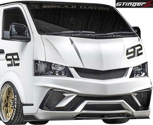 【M's】TOYOTA 4型 200 ハイエース (ナロー) SAD CUSTOM JAPAN STINGER-J フロントバンパー ／／ FRP エアロ パーツ 標準型 スティンガーJ