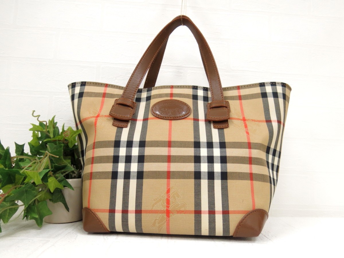 とちょうど[ バーバリー 革 レザー 布BURBERRY ノバチェック バッグ