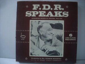 ■ USA盤 6枚組 LPボックス 　F.D.R.SPEAKS / AUTHORIZED EDITION OF SPEECHES 1933-1945 フランクリン・ルーズベルト 演説 ◇r50215