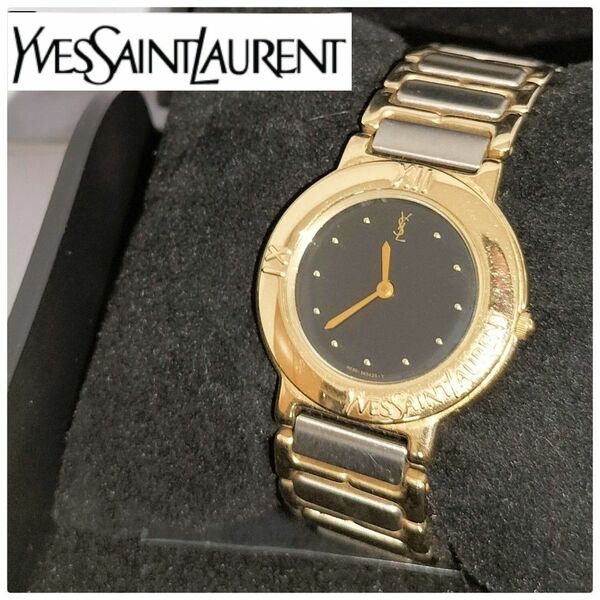 YVES SAINT LAURENT　腕時計　コンビカラー　ヴィンテージ　イヴ・サンローラン　ゴールド　シルバー　ユニセックス