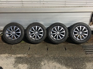 15インチ アルミ ホイール スタッドレス タイヤ 4本 セット セレナ C25 ニッサン 195/65R15 2018年製 ブリヂストン BLIZZACK VRX2