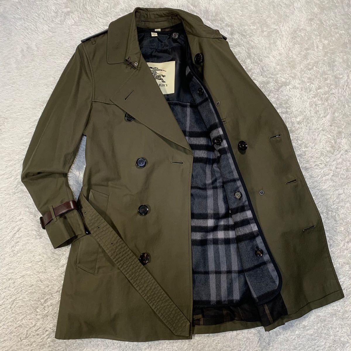 ☆未使用品☆BURBERRY LONDON シープスキン エナメル加工 コート をお