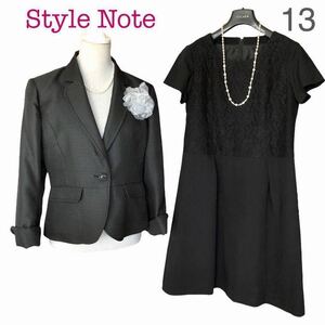  beautiful goods Style Note style Note formal setup suit lame tweed jacket One-piece 13 number XL large size black black go in .