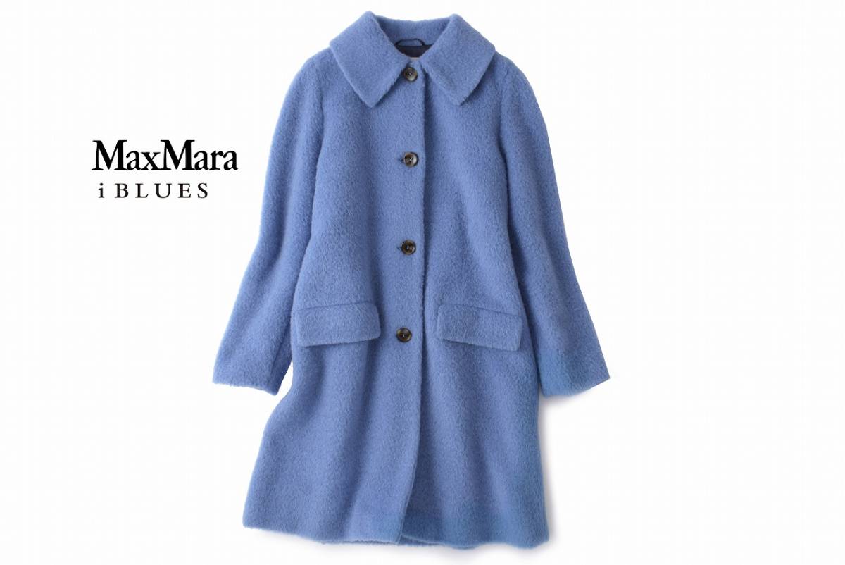 新品タグ付 イブルースi BLUES 毛皮リアルファー襟ダウンコート ロング
