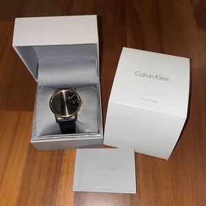 【1円スタート】Calvin Klein 腕時計 メンズ腕時計 電池切れ 不動　ファッション　小物　ゴールド　GOLD