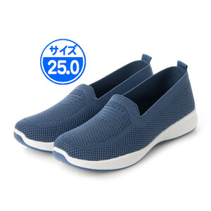 [ new goods unused ] knitted pumps navy 25.0cm blue 22539