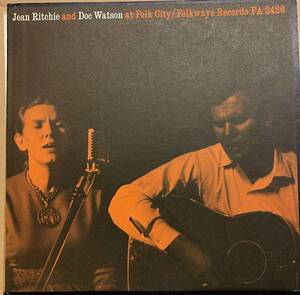 レコード　JEAN RITCHIE and DOC WATSON AT FOLK CITY FOLKWAYS ジーン リッチー