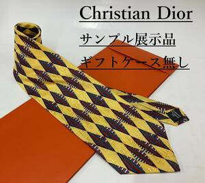 Christian Dior　ネクタイ 17　サンプル展示品　クリスチャン ディオール　シルク　プリント