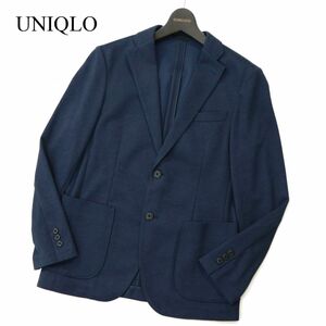 UNIQLO ユニクロ 通年★ アンコン テーラード ジャケット Sz.M　メンズ ネイビー　A3T00864_2#O