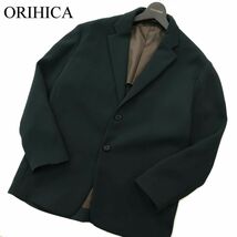 美品★ ORIHICA GARAGE オリヒカ 通年 背抜き RELAX SMART LINE アンコン テーラード ジャケット Sz.S　メンズ 黒 ビジカジ　A3T01444_2#O_画像1