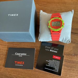  новый товар редкость красный TIMEX Timex ATLANTIS 100 вид ti and Youth United Arrows Atlantis наручные часы часы часы 33