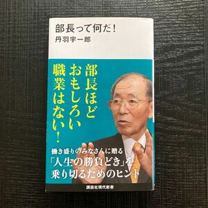 ★匿名配送★ 部長って何だ！ （講談社現代新書　２５９３） 丹羽宇一郎／著　伊藤忠商事