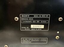 SONY ソニー MDS-W1 MDデッキ プレーヤー レコーダー ダブルMD ジャンク扱い_画像8