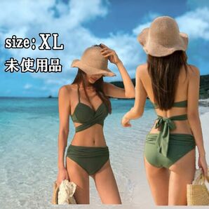 【未使用品】レディース 水着 ホルターネック ビキニ セクシー XL