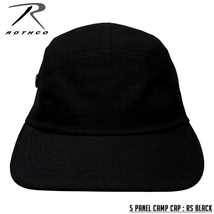 [送料260円]ROTHCO 新品 RS ミリタリー キャンプ キャップ (黒) カストロ ワーク 5パネル CAP アウトドア 野外 無地 フェス タウンユース_画像2