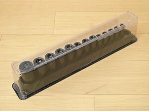 □12) Snap-on スナップオン インパクト ディープ ソケット PAKTY227 6角ソケット ミリサイズ 13点セット 9-21.24mm/8mm欠品