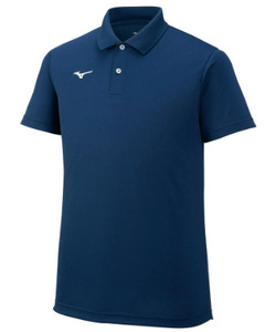  Mizuno game shirt [ polo-shirt ] unisex 32MA967014 dress navy M size 