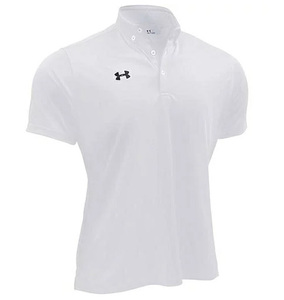 UA button down polo-shirt with short sleeves 1342582-100 white SM size men's 