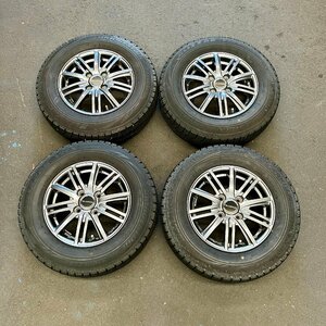 スタッドレスタイヤ付き社外ホイール4本セット　ブリヂストン バルミナ BR10　13×4.50B　+35　100　4穴　155/80R13　2019年製　3/5ミリ