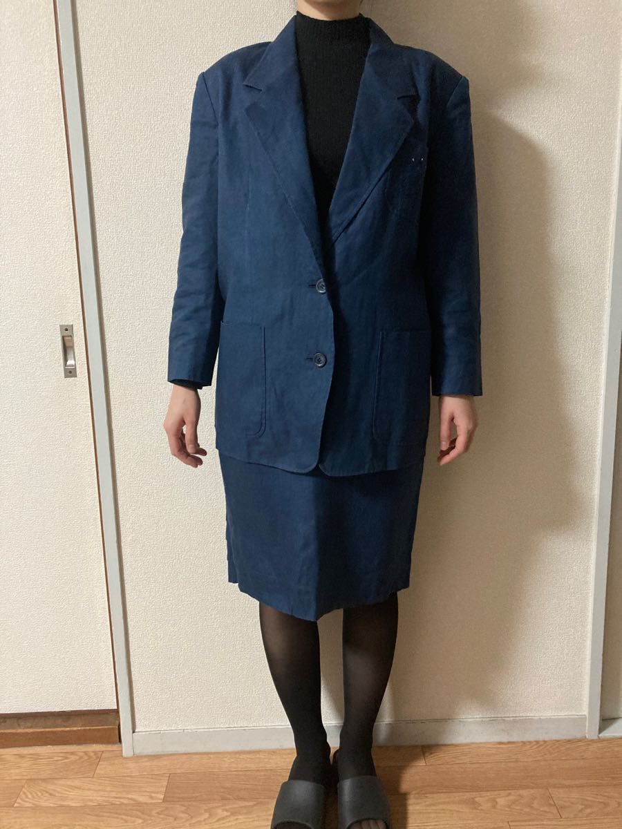 ZARA WOMAN フォーマルスーツ タキシード ネイビー 紺 USA S|PayPayフリマ