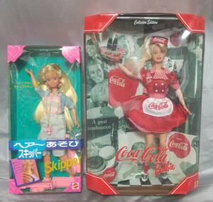  Mattel Barbie Barbie Coca-Cola Barbie. сестра Skipper 2 комплект подлинная вещь нераспечатанный 