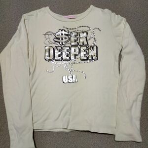 長袖　ロンT 　Srap Stick　白　S M　 長袖Tシャツ