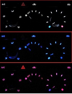 bB　NCP30/31/34/35 エアコンパネルLED球 1台分セット！ピンク