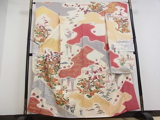 未使用品 創業460年千總 小紋 しつけ付き 鴛鴦 身丈166 裄丈67 | www