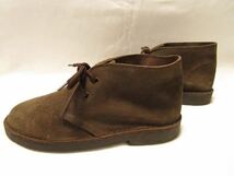 1990's〜2000smade in spain Roamers suede leather desert boot チャッカブーツ Clarks ブラウン スエード クラークス_画像4