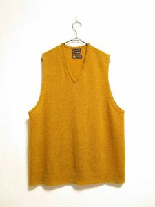 1960's~70's TOWN CRAFT pullover low gauge knit vest вязаный лучший V шея Vintage лучший 