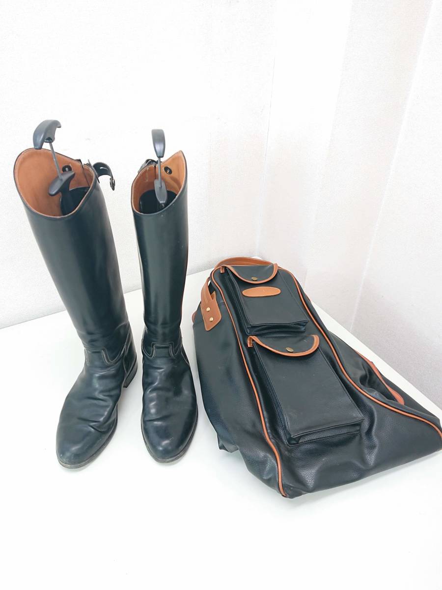 新品特価 新品 乗馬用品 本革乗馬ブーツ 牛革 ブーツ長靴ブラック乗馬